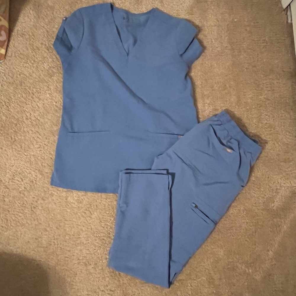 Figs scrub set, ceil blue color